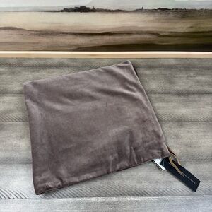 Banana Republic Home Velvet Pillow Cover Only 24”x24” Truffle NWT